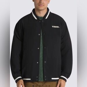 Vans Mens Moore Varsity Jacket- Black and White
